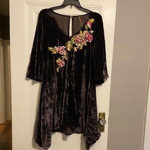 Velvet Floral Dress